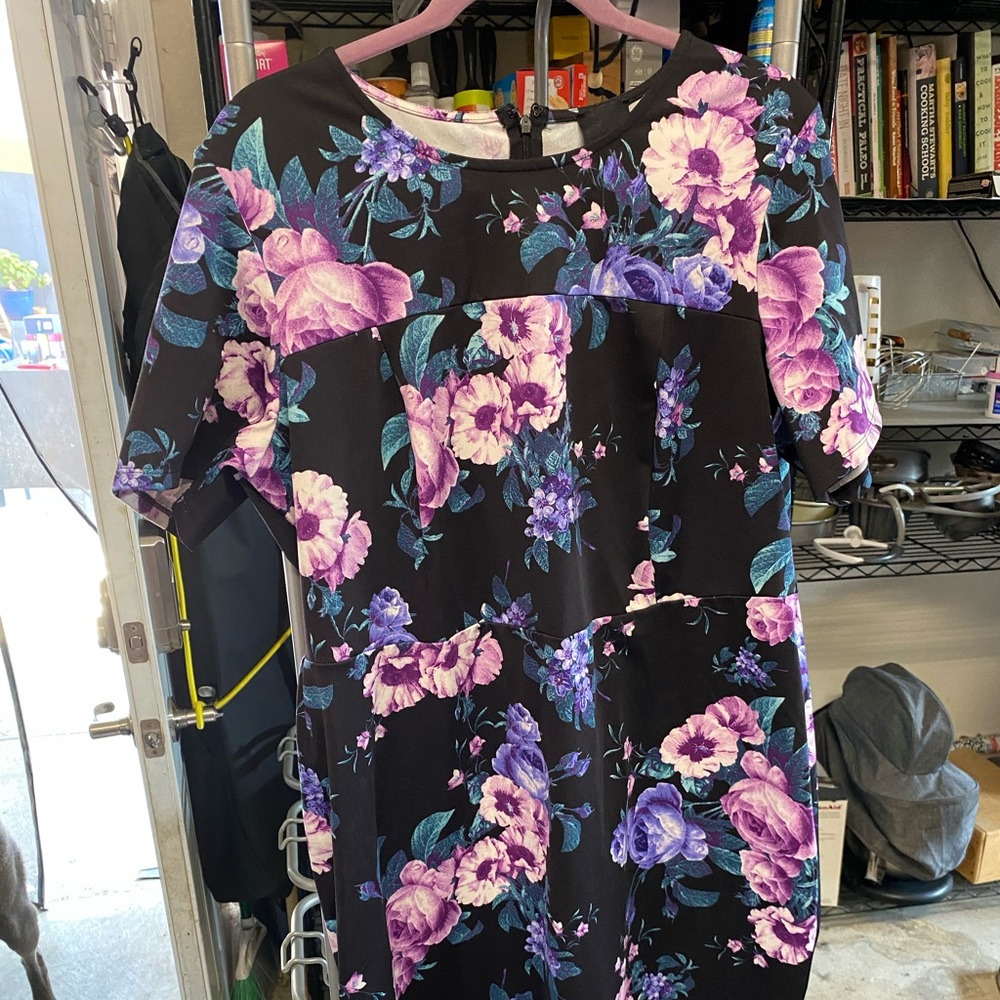 ASOS Curve Scuba Floral Dress Size 18